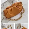 Bag Handbag Bvs Bag Dinner Bag 2023 Pouch Woven Knotted Genuine Sheepskin with Logo Cosmetic y Fashion High Grade Thick Chain Cloud Bag Womens Red 54jm