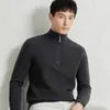 Men's Sweaters Zipper Jumper Cashmere Wool Clothes Autumn & Winter Thick Sweater Pullover Long Sleeve Mens Pure Sheep Knitwear