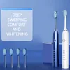 Escova de dentes gezhou 310 sonic escova de dentes elétrica recarregável automática com 16 peças cabeça de escova de substituição 231017