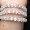 Bracelets à maillons en sélénite naturelle pour femmes, breloque, énergie Fortune, chaîne minérale, amulette, bijoux cadeau, 1 pièce, 6MM