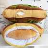 Plush Pillows Cushions Lifelike Plush Hamburger Pillow Toy Simulation Stuffed Fast Food Hamburger Throw Pillow with Blanket 2 In 1 Cushion 231017