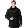 Mélanges de laine pour hommes hiver décontracté Trench manteau mode affaires moyen solide épaissir mince coupe-vent pardessus veste mâle grande taille 5XL 231017