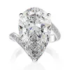Oevas luxo 100% 925 prata esterlina criado moissanite pedra preciosa casamento noivado diamantes anel jóias finas whole235u