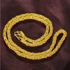 Мужские 24-каратные позолоченные цепочки-ожерелья NJGN085, модный свадебный подарок, цепочка из желтого золота, ожерелье309Y