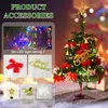 Décorations de Noël Mini arbre avec lumière LED 5060cm Table artificielle Ornements de Noël Année Décoration de fête Navidad 231017