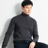 Maglioni da uomo Addensare Abiti di lana pettinata per uomo Autunno Inverno Dolcevita Maglione caldo Maglioni pullover in pura pecora