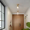 Ceiling Lights Light European Style Minimalist Modern Balcony Corridor Cloakroom Window Glass Solid Wood