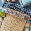 Rolling Pins deski do ciasta drukowanie kamiennego płatka śniegu łosia drewniane wytłaczanie ciasteczka pieczenia ciastka kremówka ciasto wzór 355 cm 231017