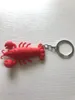 Nyckelringar Crayfish Keychain Bag Car Key Chain Red Shrimp Pendant Figur Keyring 24st/Lot Wholesale High Quality