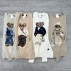 Swetery damskie Ralphs Designer Sweater Laurens Oryginalny jakość kobiet swetra małego niedźwiedzia jesień/zima sieć Red Bear Knit Top Classic Count Collar
