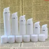 30 ml 80 ml transparante dop witte plastic airless pompflessen Silver Line Maquiagem lege cosmetische containers verpakking Bottlesgoods Koolg