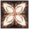 Foulards 130cm hiver bohême papillon floral châle marque sergé foulard de soie femmes carré hijab foulard pour dame serviette de plage