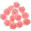 Fleurs décoratives 100 pièces Roses artificielles roses décorations de mariage noires Faux têtes artisanales en vrac Faux