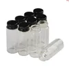 Glasburkar flaskor med aluminiumlock svart vätska tom 5 ml 6 ml 7 ml 10 ml 14 ml hantverk 100 st bra qty hgrga