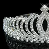 Haarspeldjes GETNOIVAS Fonkelende Strass Kroon Vrouwen Zilver Kleur Tiara Luxe Handgemaakte Hoofdband Bruid Bruiloft Jewelr186C