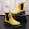 Hommes Chelsea bottes haute qualité hommes bottine mâle Vinage classique chaussures habillées noir vert affaires Madehand hommes chaussures