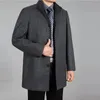 Misturas de lã masculina venda inverno homens cashmere casaco longo masculino peacoat trench coat homme jaqueta de lã outono 231017