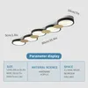 Ceiling Lights Modern Light Dimmable LED Fixture Remote Control 3FT Acrylic Linear Wraparound Dining (40W 3000-6500K)