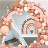 Autres fournitures de fête d'événement Autres fournitures de fête d'événement Boho Rainbow Blush Balloons Garland Arch Kit Peach Pastel Abricot La Dhgarden Dhlzc