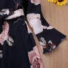 Mädchen Kleider Kinder Kleidung Mädchen Floral Langarm Herbst Mode Prinzessin Kleid Gürtel Bogen Vestido