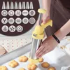 Pişirme Kalıp Çerez Pres Kiti Tabancası Makineli Çerez Yapımı Kek Dekorasyonu 13 Pres Kalıplar 8 Borulma Boru Nozulları Kurabiye Aracı Bisküvi Maker 231018