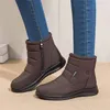 784 Snow Fur Woman Zipper Platform for Women Soft Ankle Boots Waterproof Plush Botas Mujer Winter Shoes 231018 a