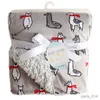 Blankets Baby Blankets New Thicken Double Layer Coral Fleece Infant Swaddle Envelope Wrap Printed Newborn Baby Bedding Blanket