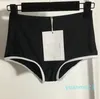 Women Knit Bikinis Set Twopiece Swimwear Bikini Set Push Up Swimsuit Bathing Suit Black Small Letter for Summber Travel