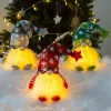 Party Favor Led Light Faceless Gnome Xmas Tree Hanging Pendant Luminous Glowing Dwarf Rudolph Doll Christmas Gift Decors