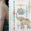 5 STÜCK Temporäre Tattoos Flash Metallic Wasserdicht Tattoo Gold Silber Tatoo Frauen Henna Mandala Blume Spitze Taty Indischer Arabischer Aufkleber 231018