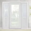 Cortinas transparentes RYBHOME 1 par de linho texturizado cortina de porta de vidro francês branco lateral cortina transparente para porta da frente com amarração bônus 231018