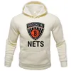 Men's Hoodies Sweatshirts Nets 'NETS BROOKLYN NEW YORK' Men's Fall Winter Fleece Hoodie Loose Casual Fashion Sports Print Street Hoodie Men's Clothing