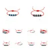 Charm Armband 10st/Lot String Evil Eye Lucky Red Cord Justerbar reptråd flätad armbandsgåva smycken armband dhllu