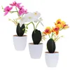 Fiori decorativi 3 pezzi di fiori artificiali in vaso finti finti bonsai decorativi