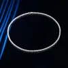 Kolye Kolyeler Modaya uygun 3mm D Renk Moissanit Tenis Kolye Kadınlar için Erkekler Kaplama Platin 4 Prong Lab Diamond Zinciri Geçidi Giftp208q