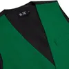 Coletes masculinos Hi-Tie Silk Homens Formal Olive Green Slim Colete Gravata Hanky Cufflinks Broche Set para Terno Festa de Casamento Designer