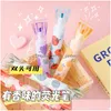 Höjare markörer Minkys 6st/Lot Kawaii Fruit Aroma Double Headed Highlighter Pen Diy Graffiti Art Ding Marker Fluo Dhgarden DH4WC