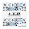 Tegelstickers 24 stuks moderne stijl PVC waterdicht antifoing zelfklevend keuken badkamer vloer kunst muur decor stickers drop levering Dhilp