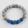 Strand Disco Ball Beads Bracelets 10mm Round Natural Stone Druzy Agate Elastic For Couple Women Men Jewelry Gift Drop