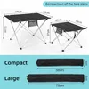 Camp Furniture Portable Foldable Table Outdoor Camping Ultralight Aluminum Table BBQ Picnic 6061 Hiking Desk Fishing Ultra Light Folding Desk 231018