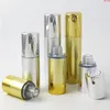 12 x 15 ml 30 ml 50 ml aluminiowa bezczelna butelka pompy lotniczej 1 uncji pojemnik 30 ml płyny opakowanie złota srebrne kolorgood hradi