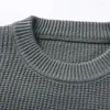 남자 스웨터 스웨터 스웨터 겨울 승무원 목 두꺼운 바닥 셔츠 단색 여가 풀 오버 맨