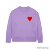Fashion Amisweater Paris Sweater Mens Designer Knitted Shirts Long Sleeve French High Street Embroidered a Heart Pattern Round Neck Knitwear Men Women Am S-xlr678