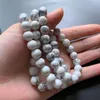 Braccialetti a maglie Bracciale in pietra howlite fatto a mano Filo bianco naturale Perline di guarigione spirituale Dropship di gioielli