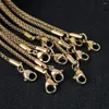Chains ASON 10pcs/lot Chain Necklace For Women Men Stainless Steel Gold Color Corn Shape Fashion Female Jewelry Diy Making Gift