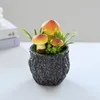 Fiori decorativi 4 pezzi di funghi finti da tavolo in vaso artificiale in vaso ornamento per casa ufficio