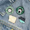 European Kitten Coffee Pins Cute Cartoon Pug Puppay Cafe Pin Unisex Cowboy Backpack Badge Jewelry Accessories Whole283P