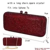 Sacos de noite Vinho er Crystal Clutch Bag Nupcial Casamento Embreagens Festa Jantar Prom Chain Ombro Bolsa Bolsa 231017