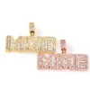 Aangepaste naam ketting cadeau persoonlijke stokbrood letters hanger ketting Iced Out Rock Candy letters hanger ketting sieraden Gift331K