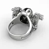 Men's Stainless Steel Punk Bearded Skull Ring Motorcycle Biker Band Rings247x